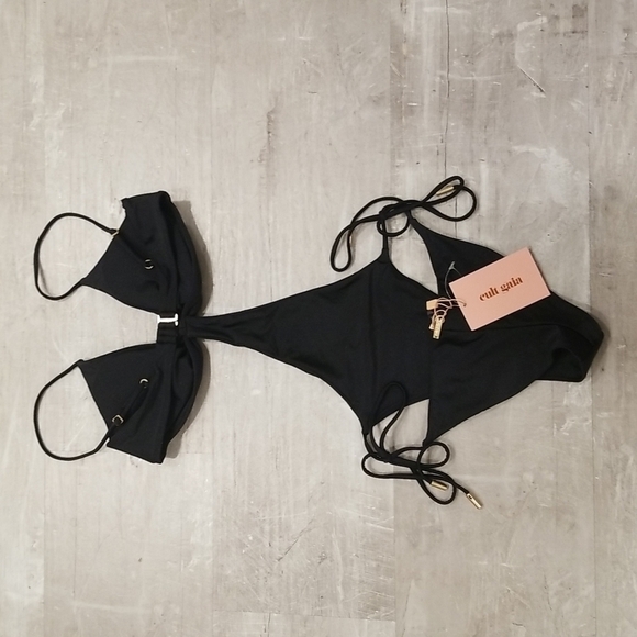 💕CULT GAIA💕 Teo Cutout One-Piece Swimsuit ~ Black Medium M NWT - Picture 12 of 16